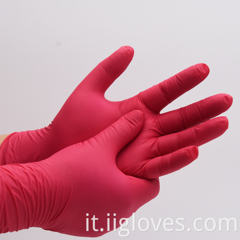 Vendita di fabbrica Anti Slip Green Nitrile Glove ESAME GRAZIE GREEN MANA SICUREZZA GIOVI NITRILE